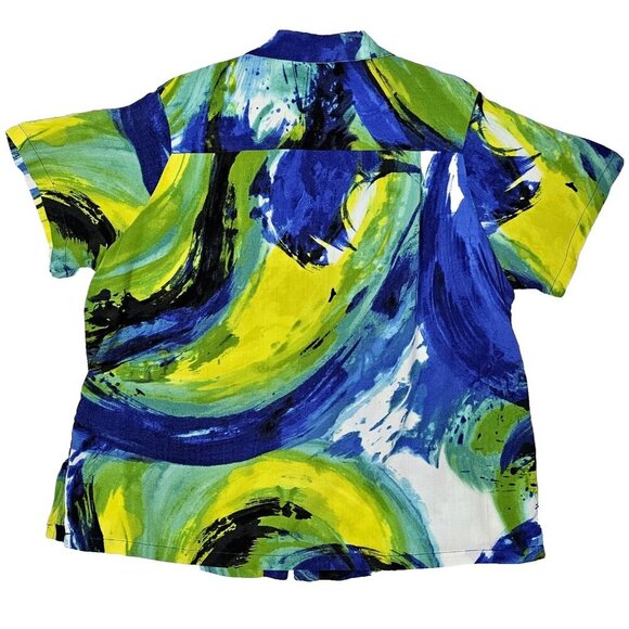 Vintage Jams World 50 Years Women's Large Shirt Serpentine Hawaiian Button Up - Picture 3 of 8